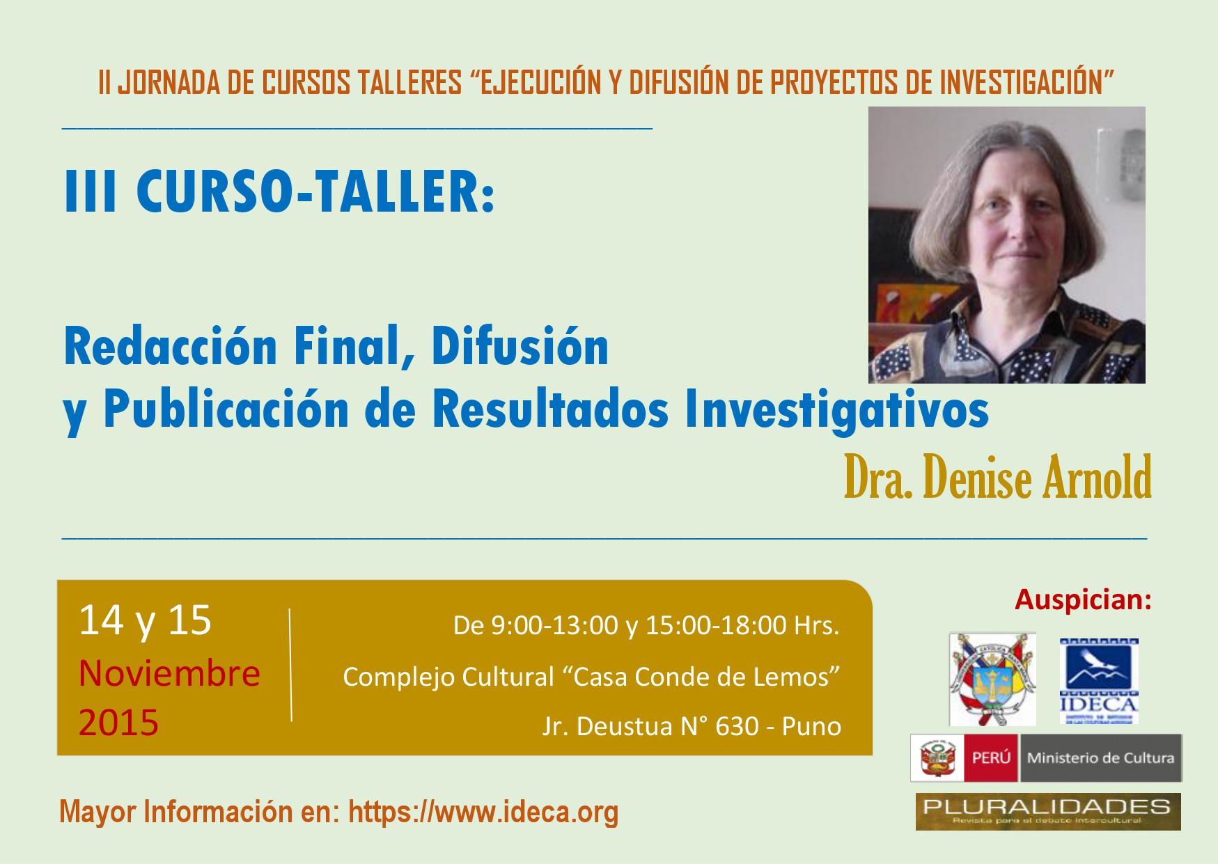 INVITACIÓN: III Curso-Taller "Redacción Final, Difusión y Publicación de Resultados Investigativos".