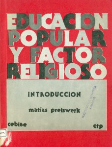 Educación Popular y Factor Religioso. Introducción
