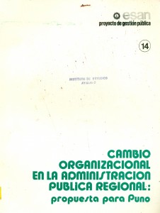 Cambio organizacional en la administración pública regional: propuesta para Puno