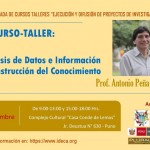 INVITACIÓN: IV Curso-Taller "Análisis de Datos e Información y Construcción del Conocimiento"