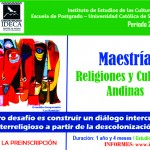 CONVOCATORIA: MAESTRÍA EN RELIGIONES Y CULTURAS ANDINAS (2016-2017)