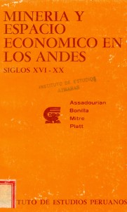 Minería y espacio económico en los Andes Siglo XVI - XX