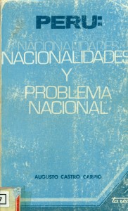 Perú: Nacionalidades y problema nacional (Hasta el siglo XIX)