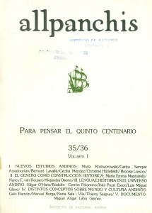 Allpanchis N° 35/36