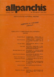 Allpanchis N° 26