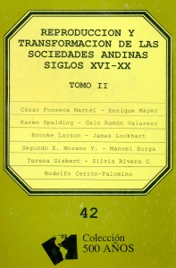 Reproducción y transformación de las sociedades andinas siglos XVI-XX Tomo II