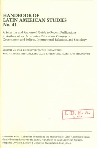 Handbook of Latin American studies N° 41