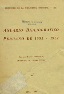 Anuario bibliográfico peruano de 1955-1957