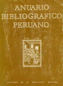 Anuario bibliográfico peruano, 1958-1960