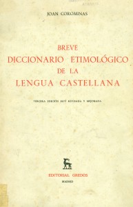 Breve diccionario etimológico de la lengua castellana