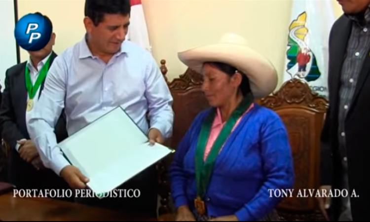 Región Cajamarca otorgó reconocimiento a Máxima Acuña por la defensa del medio ambiente