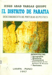 El distrito de Paratía. Descubrimiento de pinturas rupestres