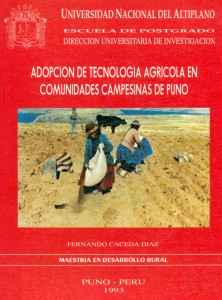 Adopción de tecnología agricola en Comunidades campesinas de Puno