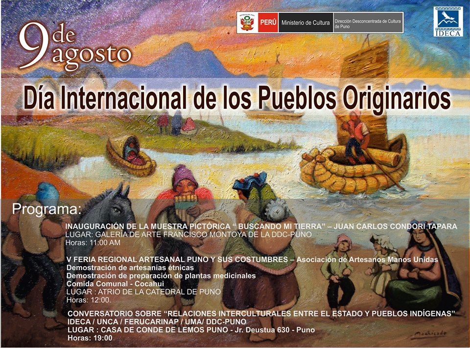 Puno: Actividades por el Día Internacional de los Pueblos Originarios