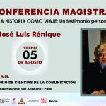 Conferencia: “LA HISTORIA COMO VIAJE: Un testimonio personal”