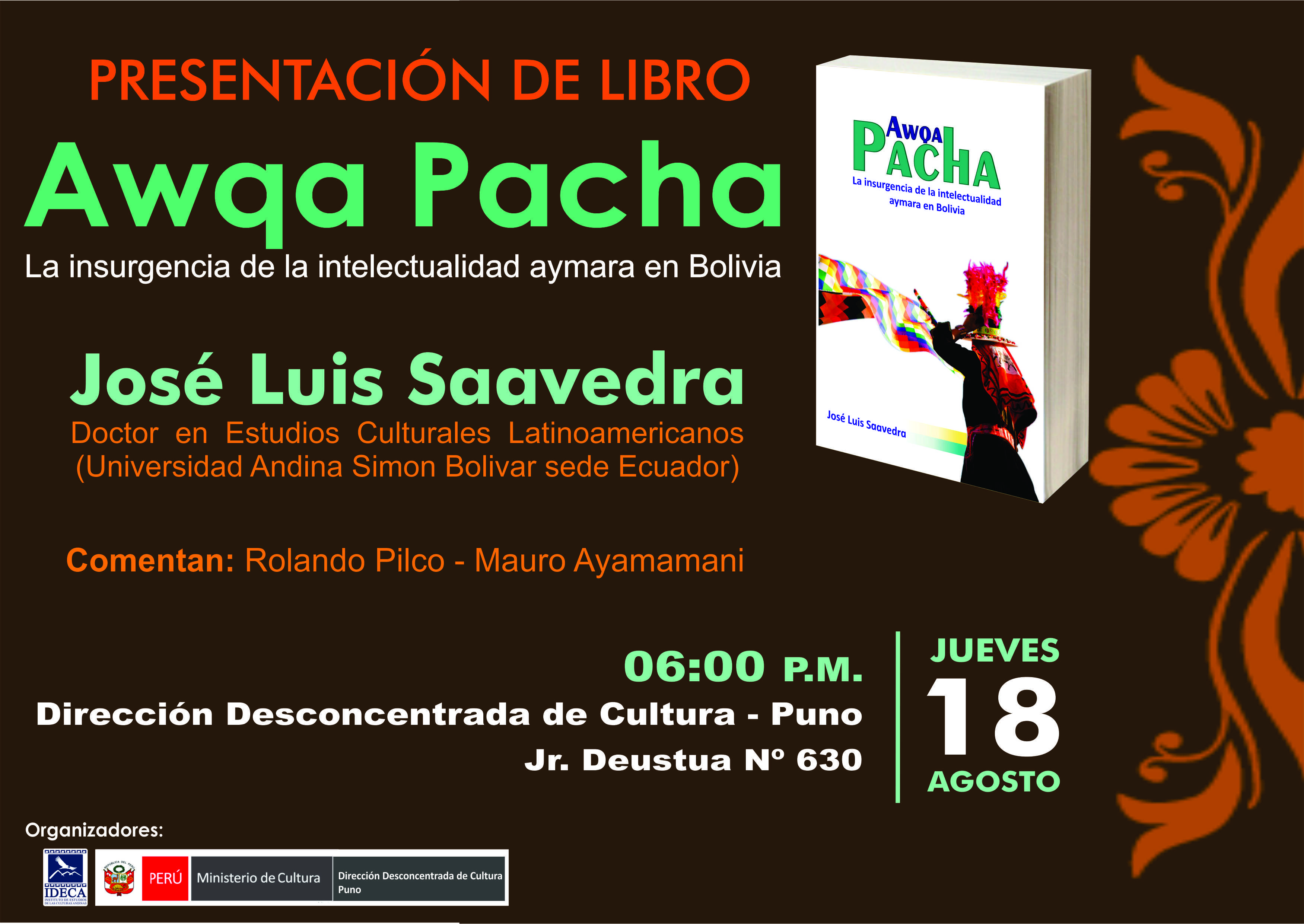 Presentación de libro: Awqa Pacha. La insurgencia de la intelectualidad aymara en Bolivia