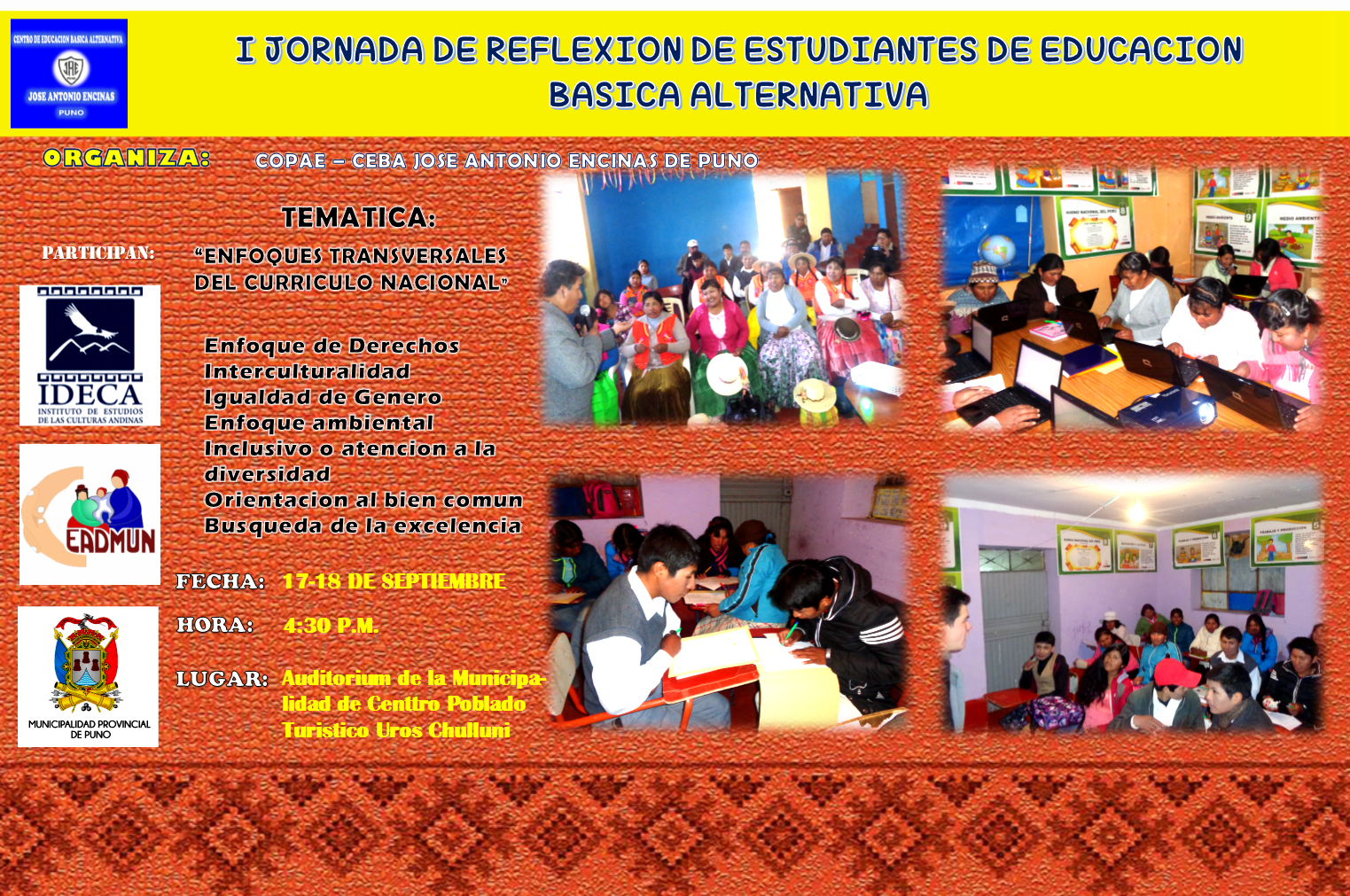 I Jornada de Reflexión de Estudiantes de Educación Básica Alternativa, Puno