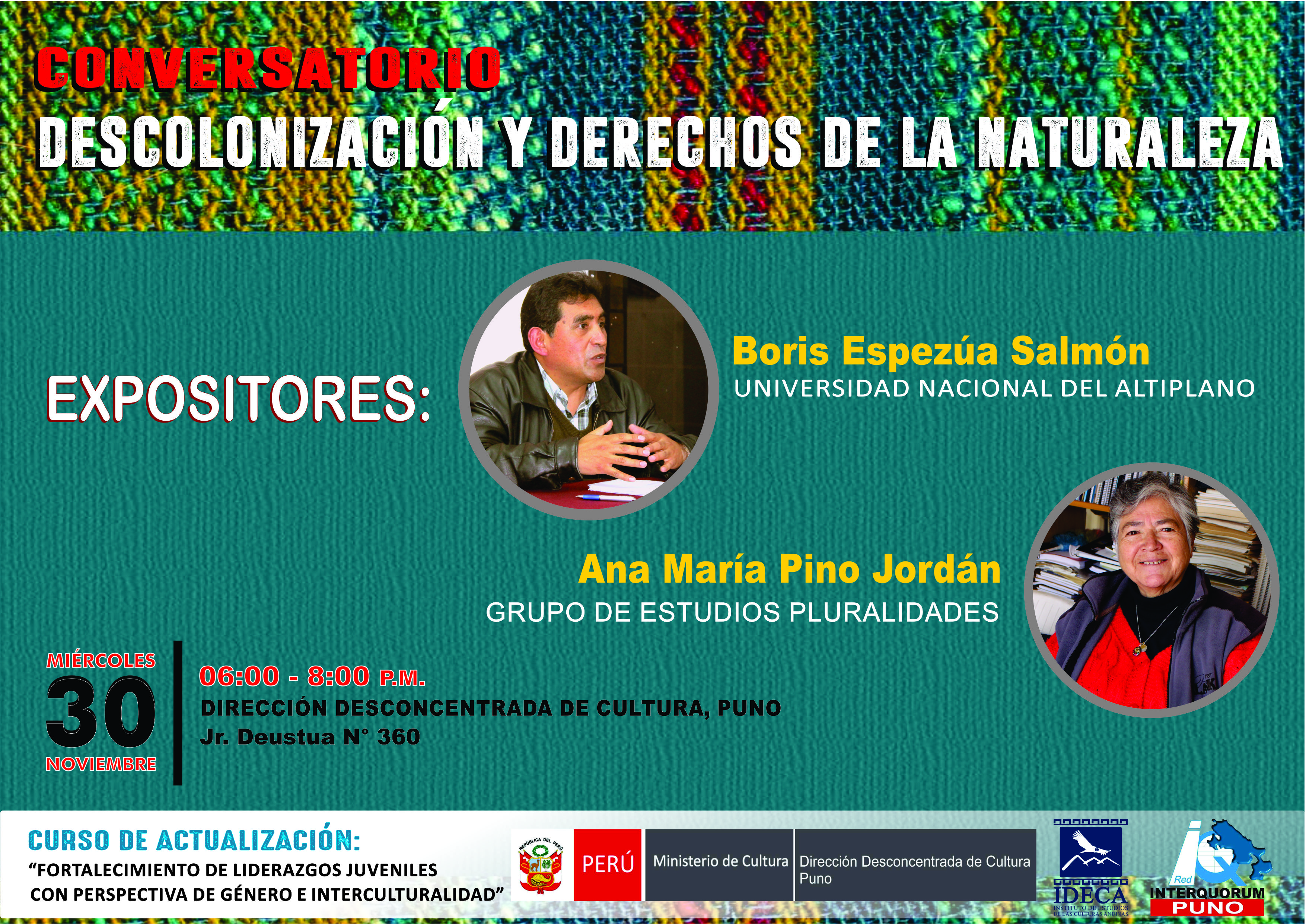 Conversatorio: Descolonización y Derechos de la Naturaleza