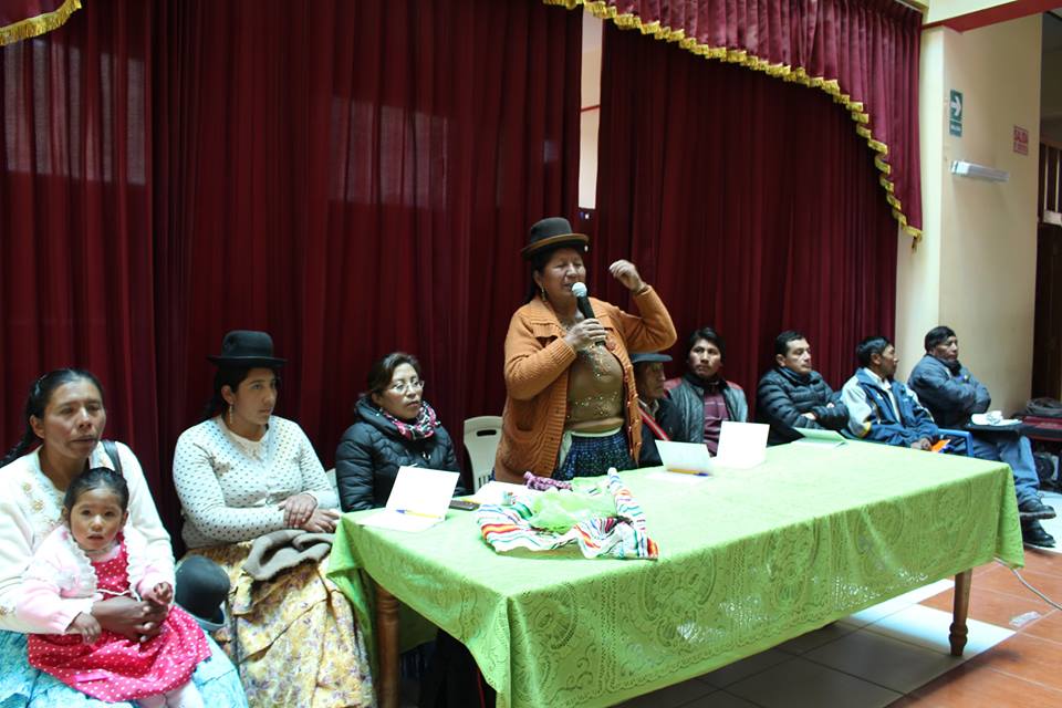 Encuentro de mujeres con motivo del Día Internacional de la Mujer en Ocuviri, Puno