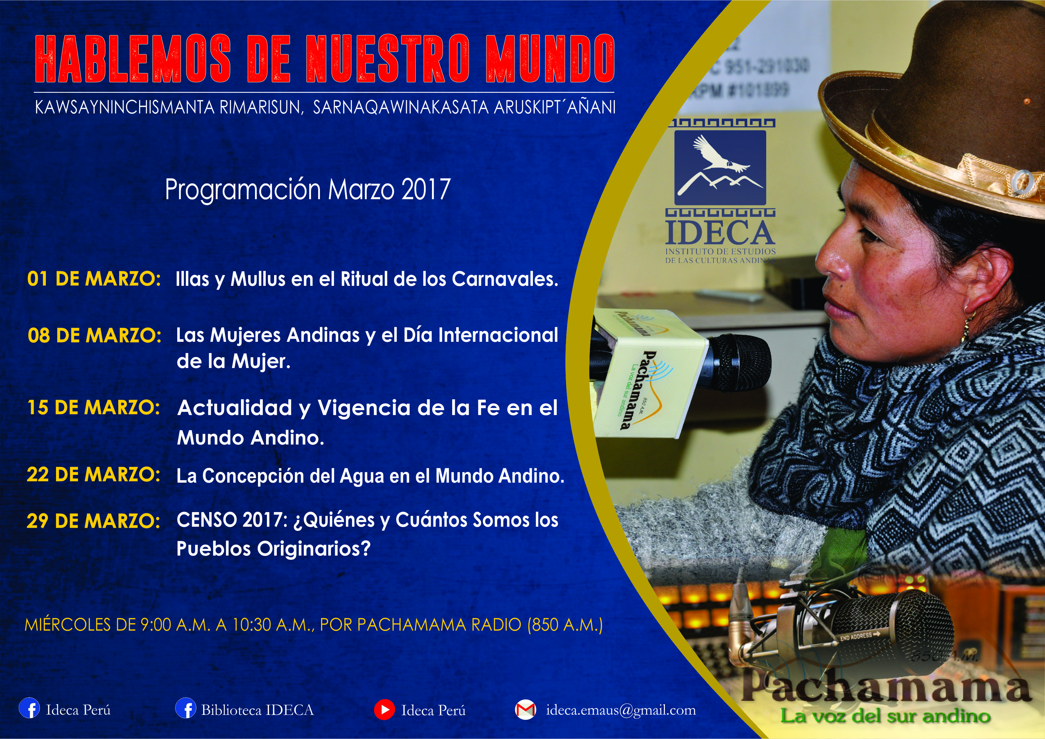 Programación Radio IDECA – Marzo 2017