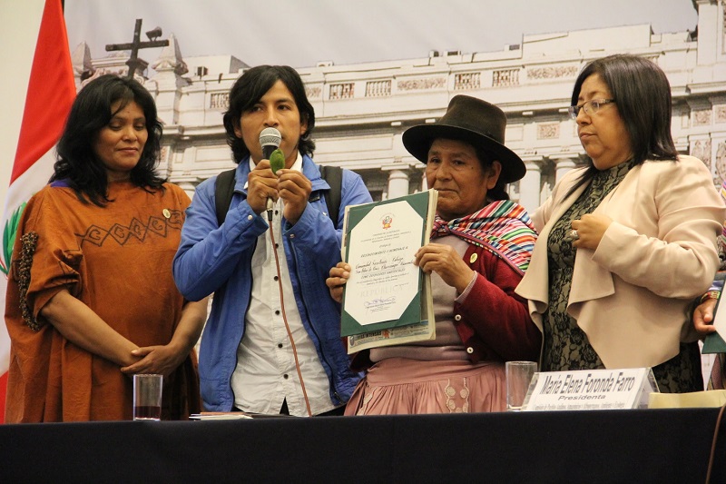 Congreso reconoció a defensores/as del ambiente