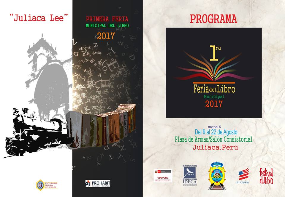 PRIMERA FERIA DEL LIBRO MUNICIPAL 2017 "JULIACA LEE"