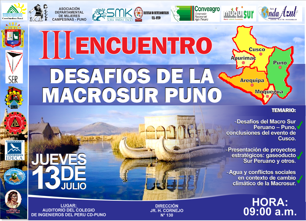 CONVOCATORIA: III Encuentro "Desafíos de la Macrosur Puno"