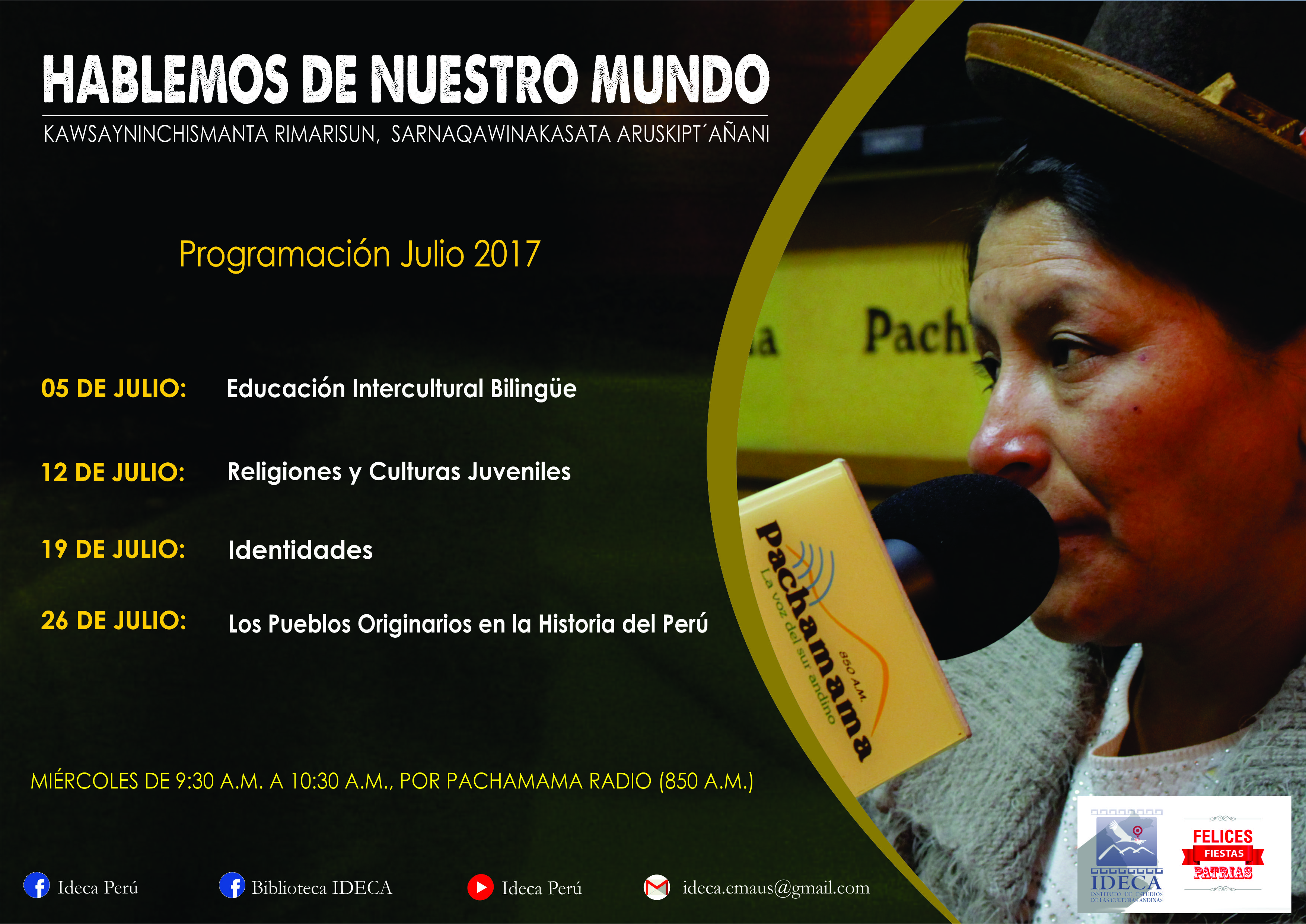 Programación Radio IDECA – Julio 2017