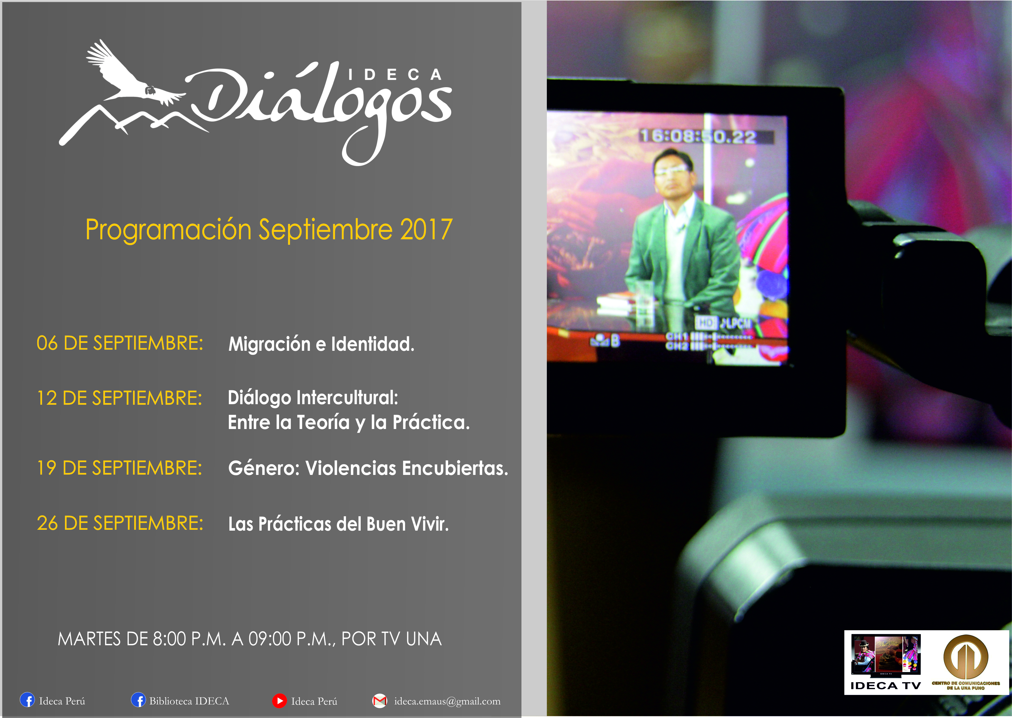 Programación IDECA TV – Septiembre 2017
