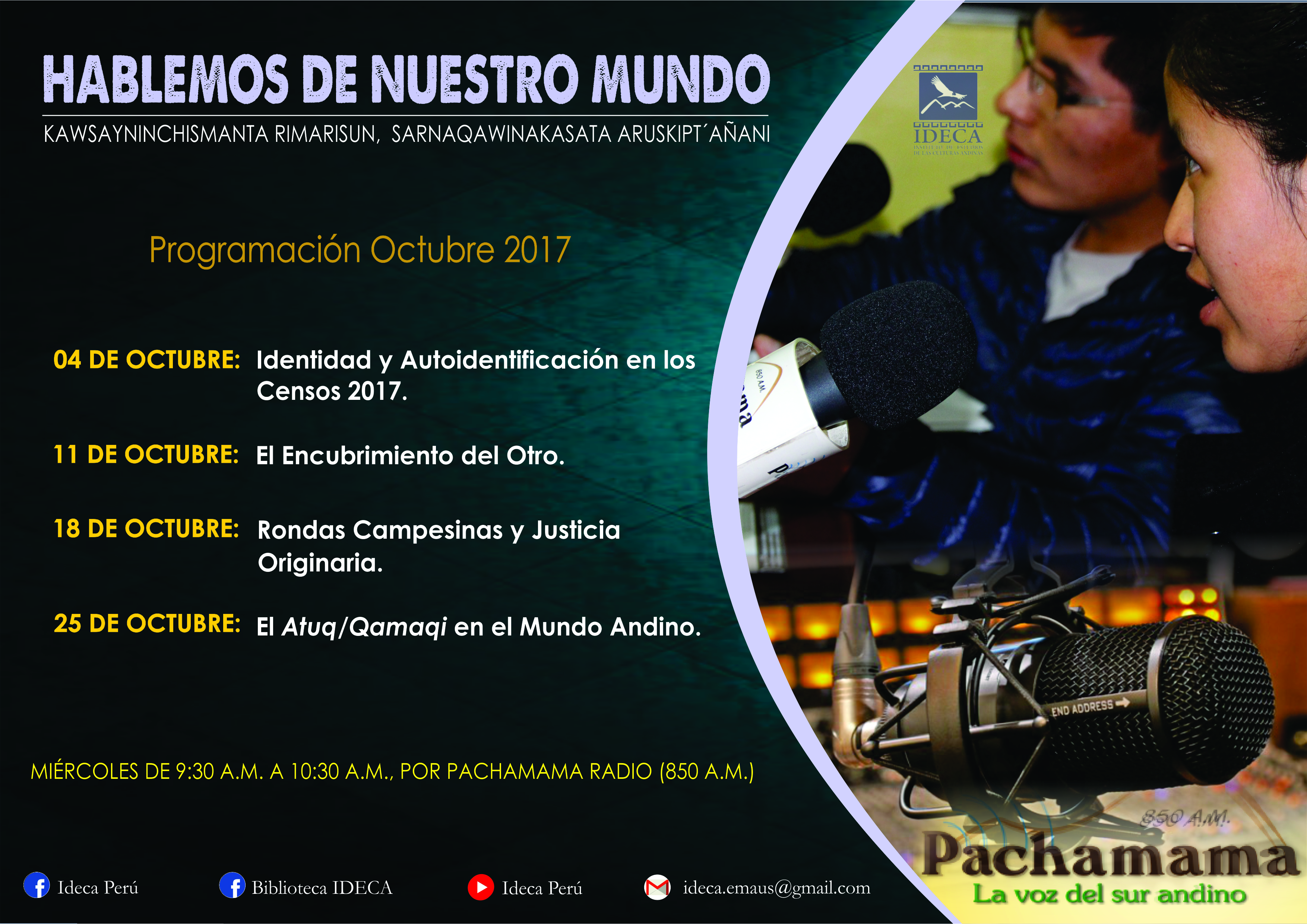 Programación Radio IDECA – Octubre 2017