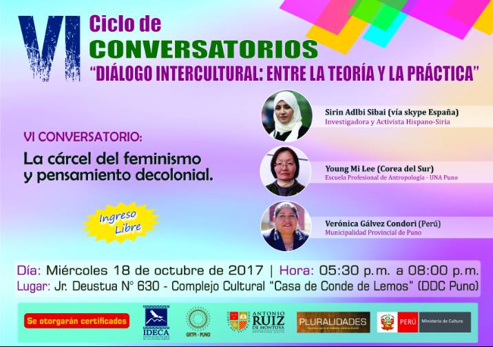 INVITACIÓN AL VI CONVERSATORIO: LA CÁRCEL DEL FEMINISMO Y PENSAMIENTO DECOLONIAL