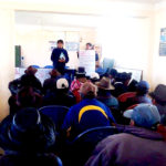 Presentación de los talleres de fortalecimiento en torno a la “Autonomía y Libre Determinación de los PPII”, en la Comunidad de Lacalaca del distrito de Huacullani.
