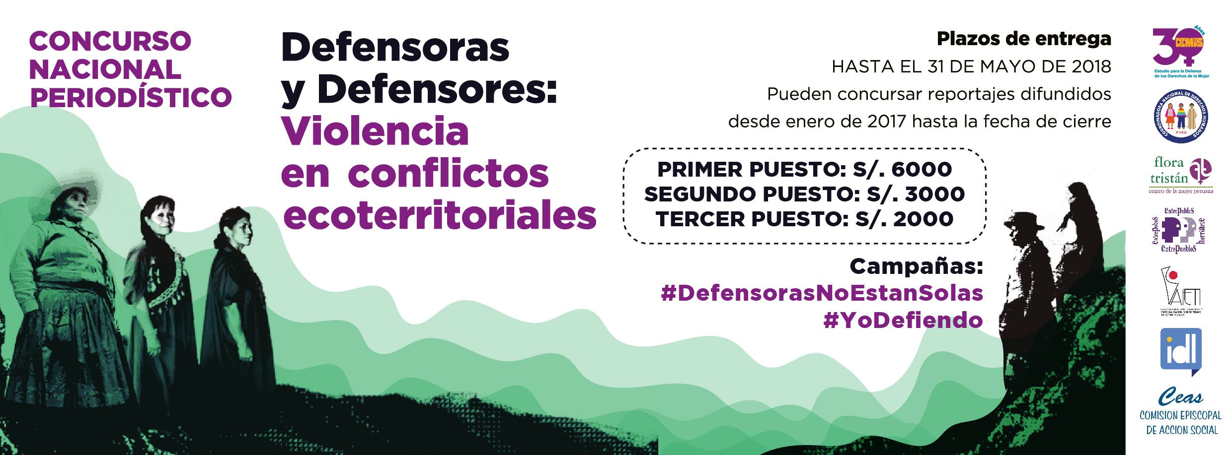 Concurso Nacional “Defensoras y Defensores: violencia en conflictos ecoterritoriales