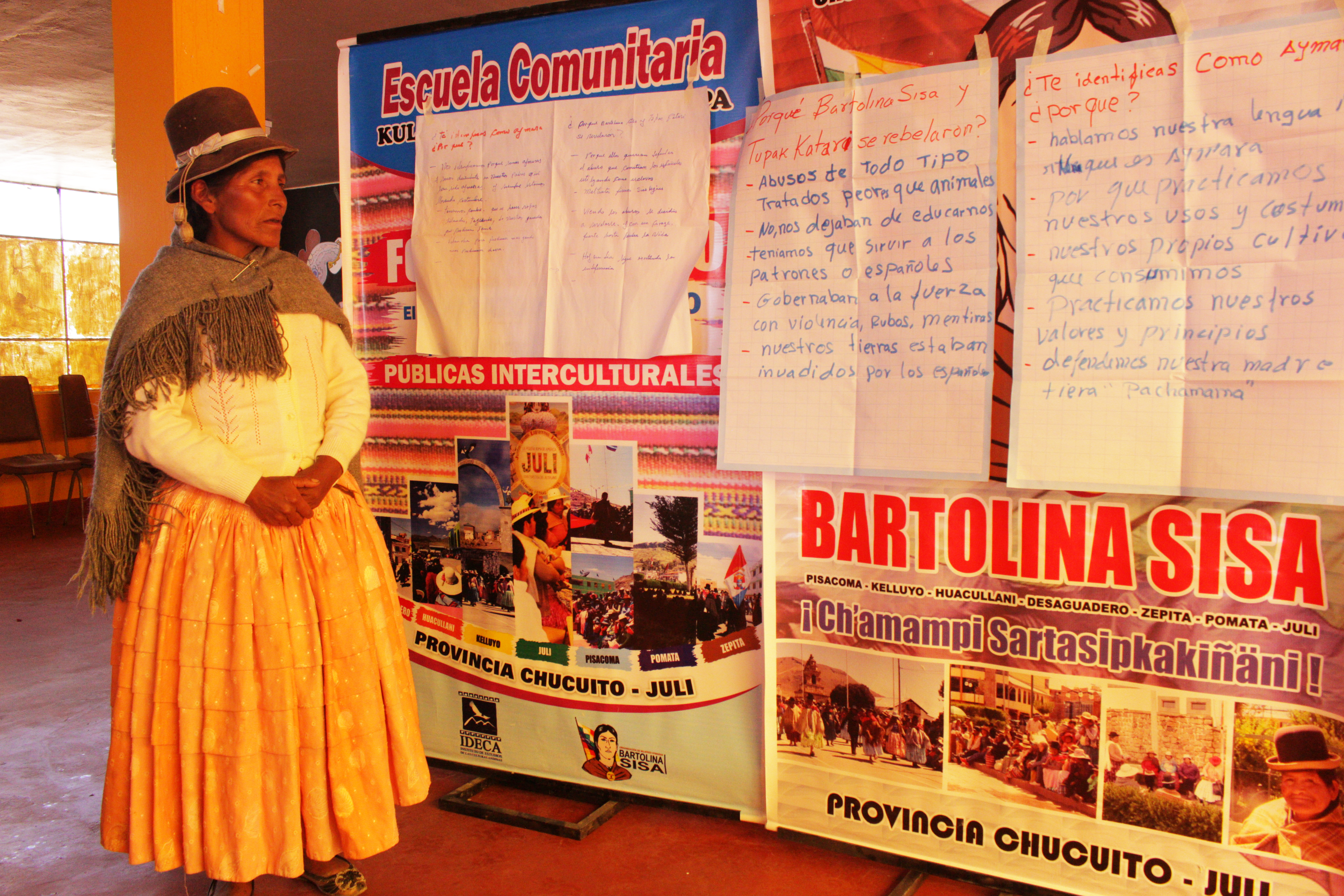 Primera autoridad del Distrito de Pisacoma saludó la labor que tiene la Escuela Comunitaria con las mujeres y la cultura