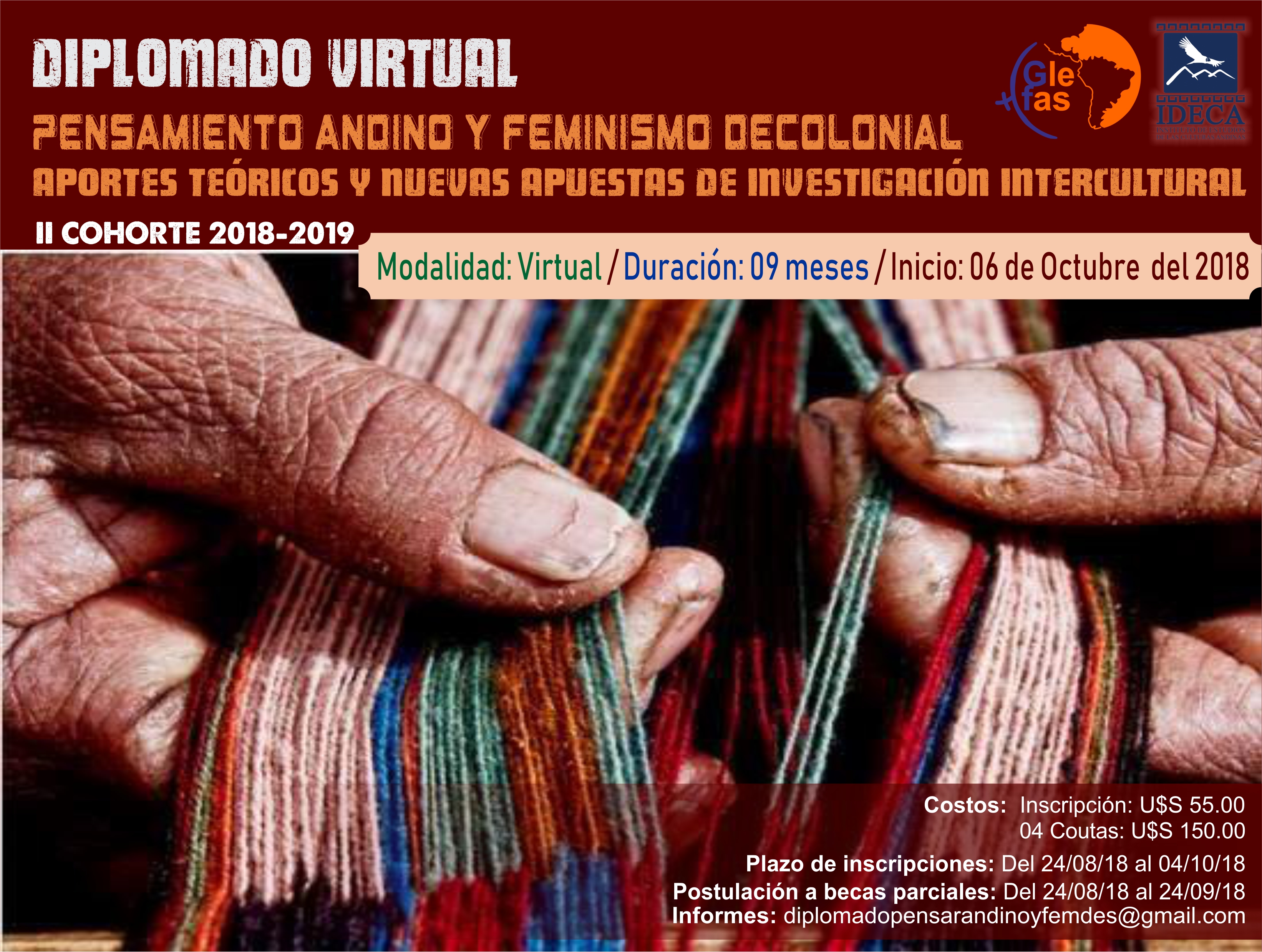 CONVOCATORIA: Diplomado Virtual en Pensamiento Andino y Feminismo Descolonial: Aportes Teóricos y Nuevas Apuestas de Investigación Intercultural  (II Cohorte 2018-2019)