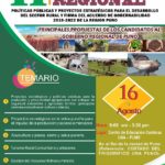 II Foro Agrario Regional "Políticas Públicas y Proyectos Estratégicos para el Desarrollo del Sector Rural y Firma del Acuerdo de Gobernabilidad 2019 al 2022 - Región Puno"