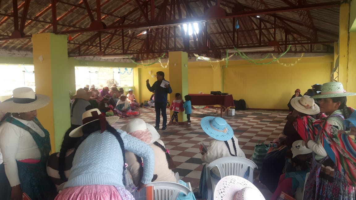 Mujeres representantes de las comunidades del distrito de Pomata se fortalecieron sobre el “suma qamaña” (Buen Vivir)