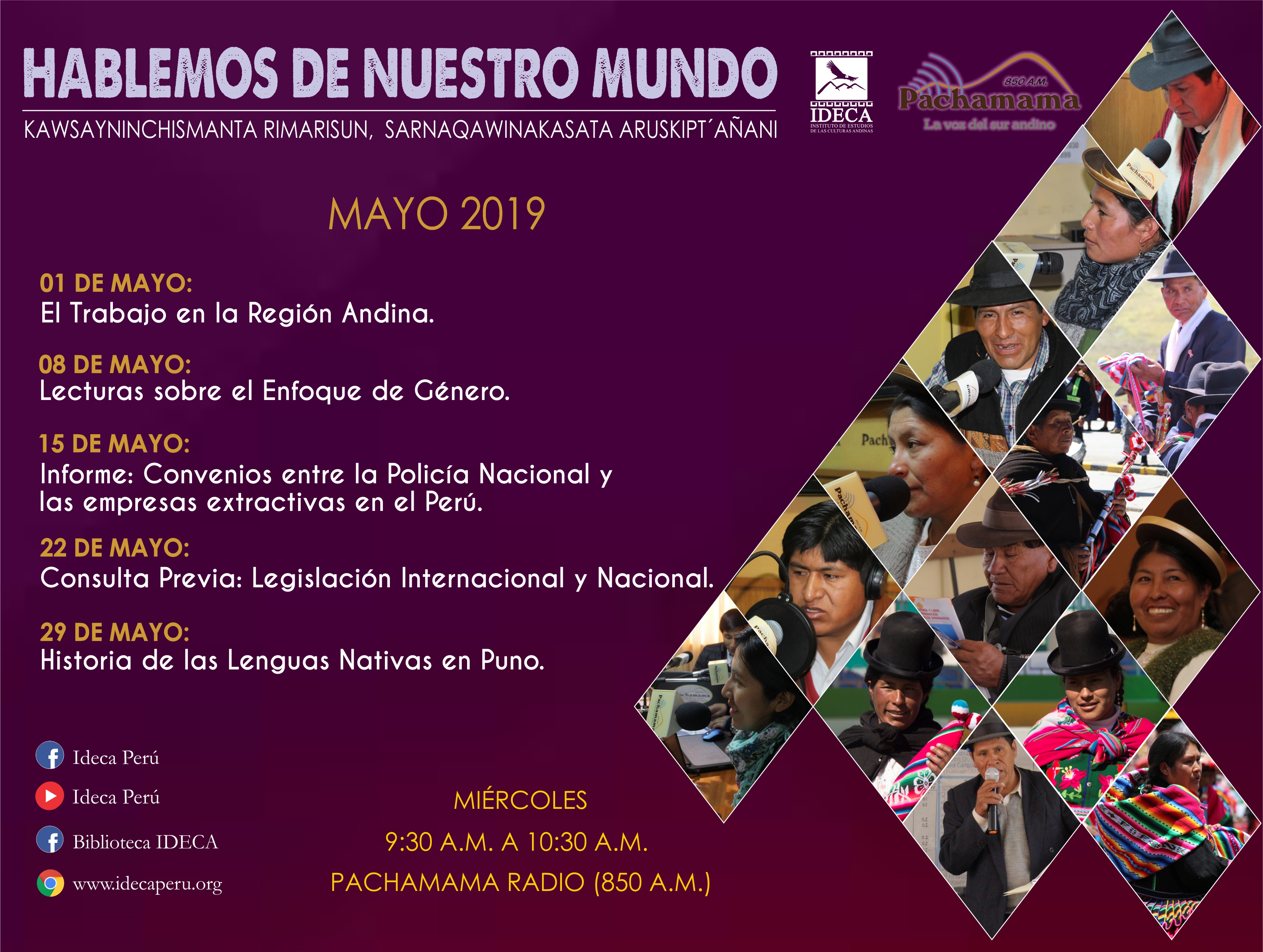 Programación Radio IDECA – Mayo 2019