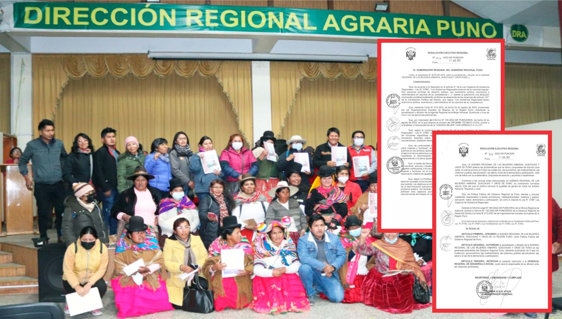 Gobierno Regional Puno aprobó la Agenda Regional de las mujeres Aimaras, Quechuas y Uros de la Región Puno.