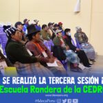 <strong>Se realizó la tercera sesión de la Escuela Rondera de la CEDROCAN</strong>