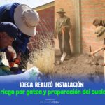IDECA realizó instalación riego por goteo y preparación del suelo