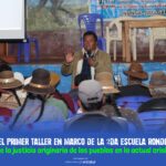 IDECA desarrolló el primer taller en marco de la 2da ESCUELA RONDERA DE LA CEDROCAN, sobre “Desafíos de la justicia originaria de los pueblos en la actual crisis política del Perú”.