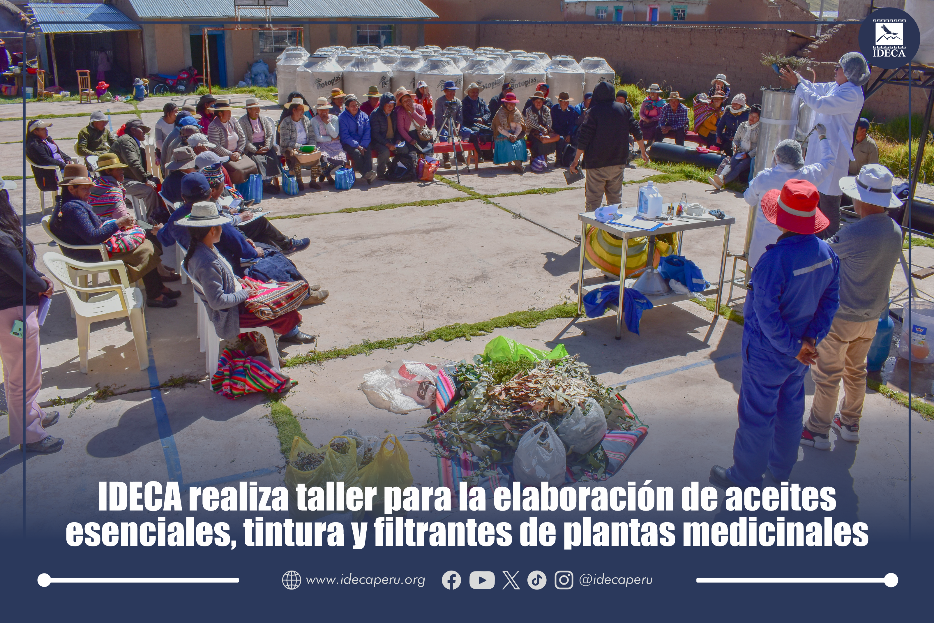 IDECA realiza taller para la elaboración de aceites esenciales, tintura y filtrantes de plantas medicinales