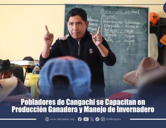 Pobladores de Cangachi se Capacitan en Producción Ganadera y Manejo de Invernadero