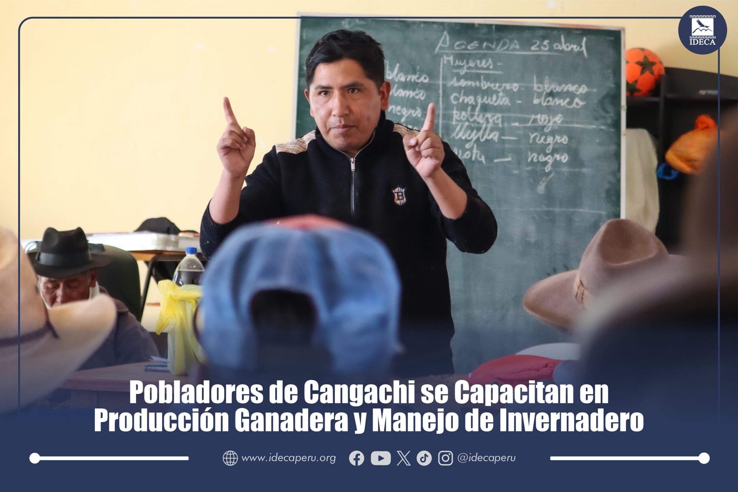 Pobladores de Cangachi se Capacitan en Producción Ganadera y Manejo de Invernadero