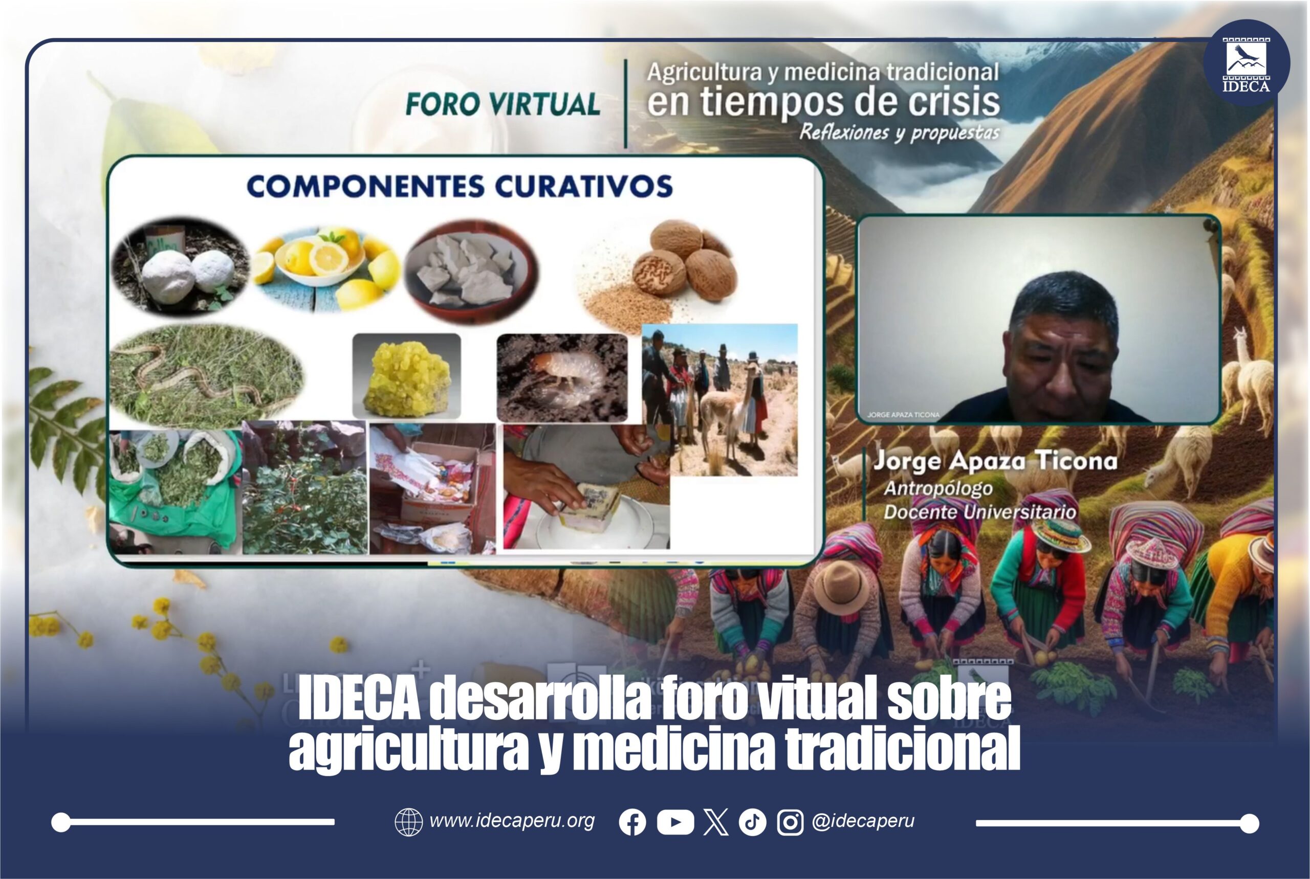 IDECA realizó foro virtual sobre agricultura y medicina tradicional