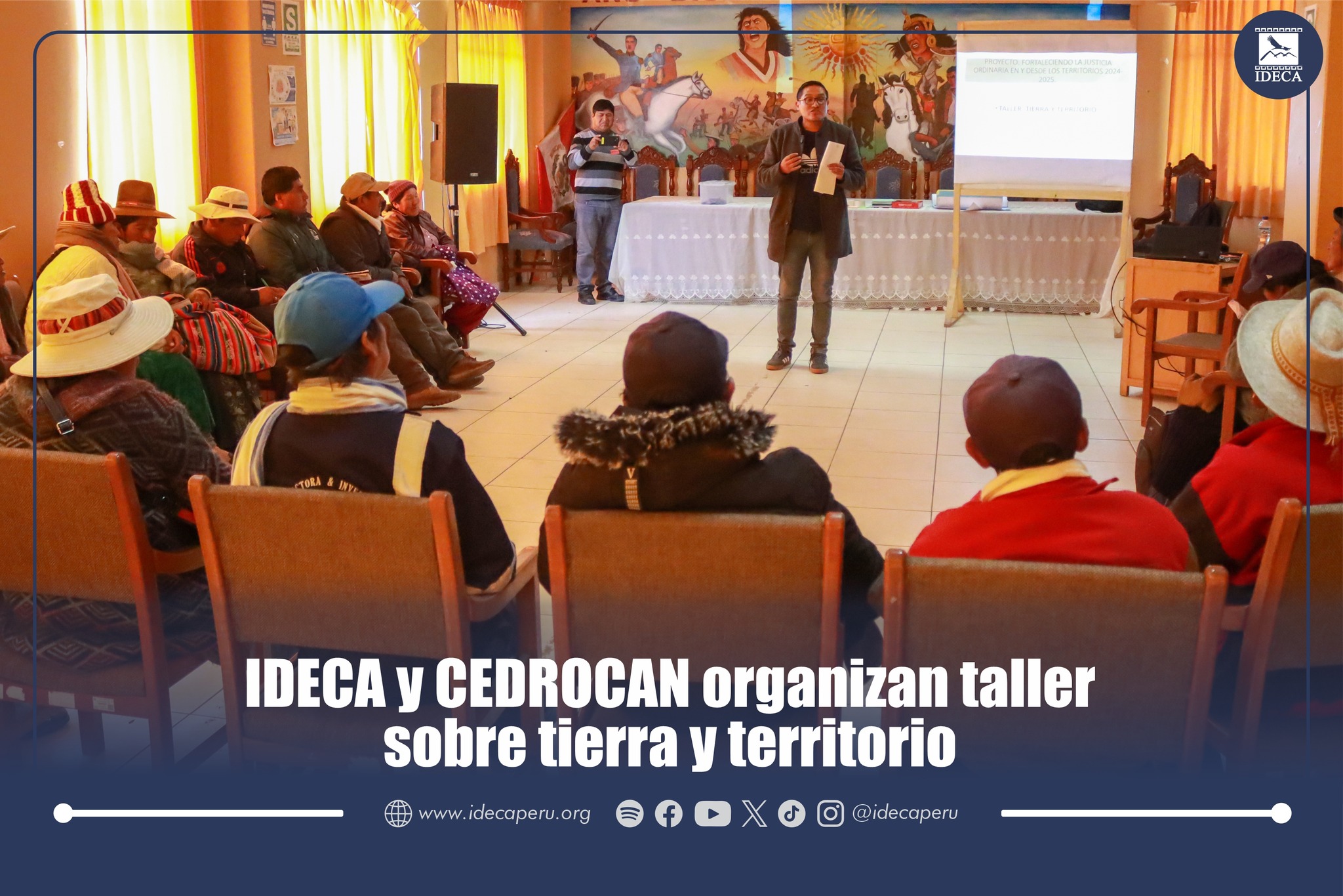 IDECA y CEDROCAN organizan taller sobre tierra y territorio