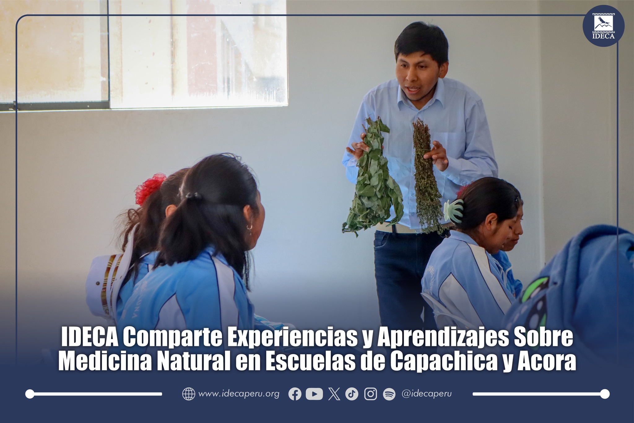 IDECA Comparte Experiencias y Aprendizajes Sobre Medicina Natural en Escuelas de Capachica y Acora