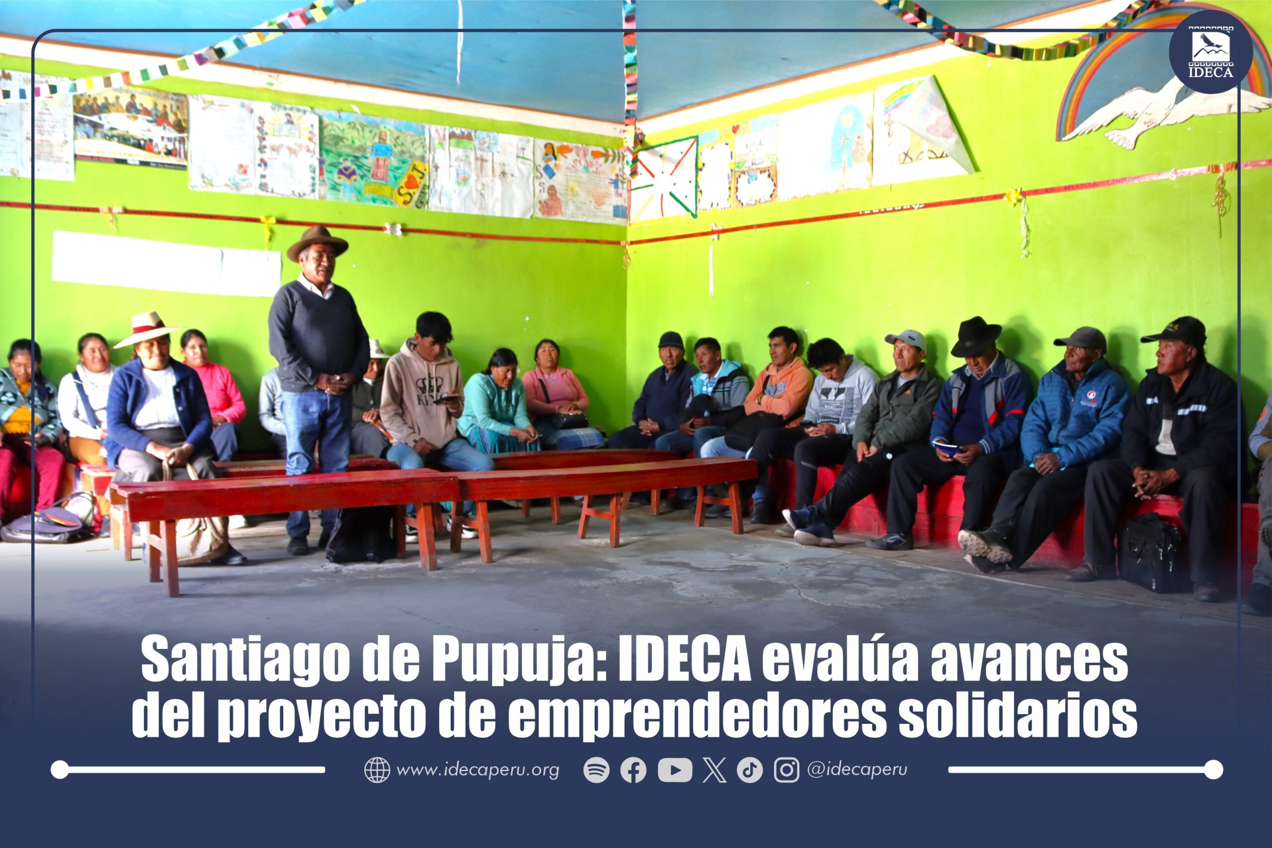 Santiago de Pupuja: IDECA evalúa avances del proyecto de emprendedores solidarios