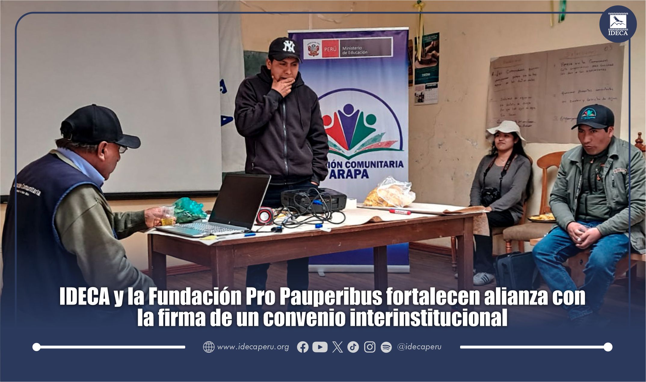IDECA y la Fundación Pro Pauperibus fortalecen alianza con la firma de un convenio interinstitucional.